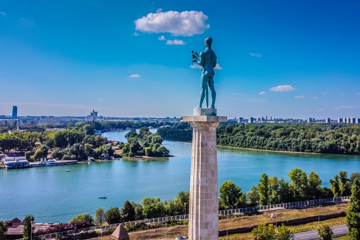 Belgrade Fortress overlooking the confluence of the Sava and Danube rivers