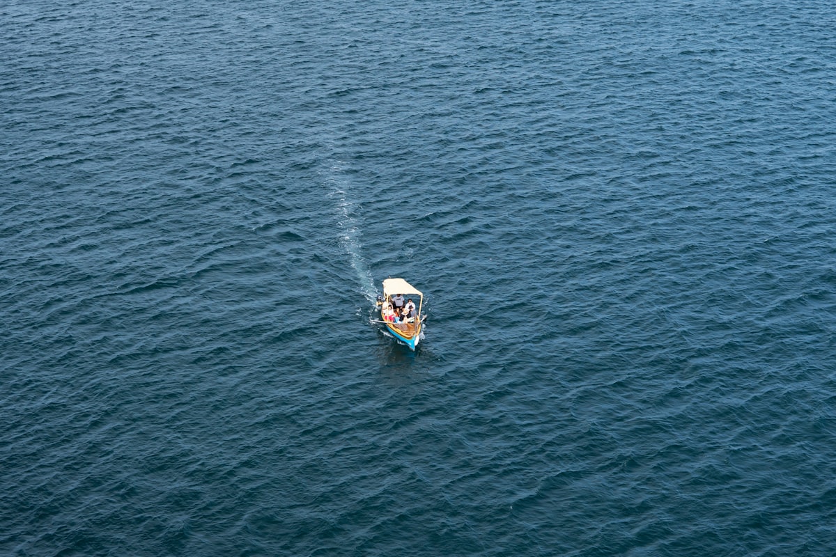 Malta harbour with traditional boats