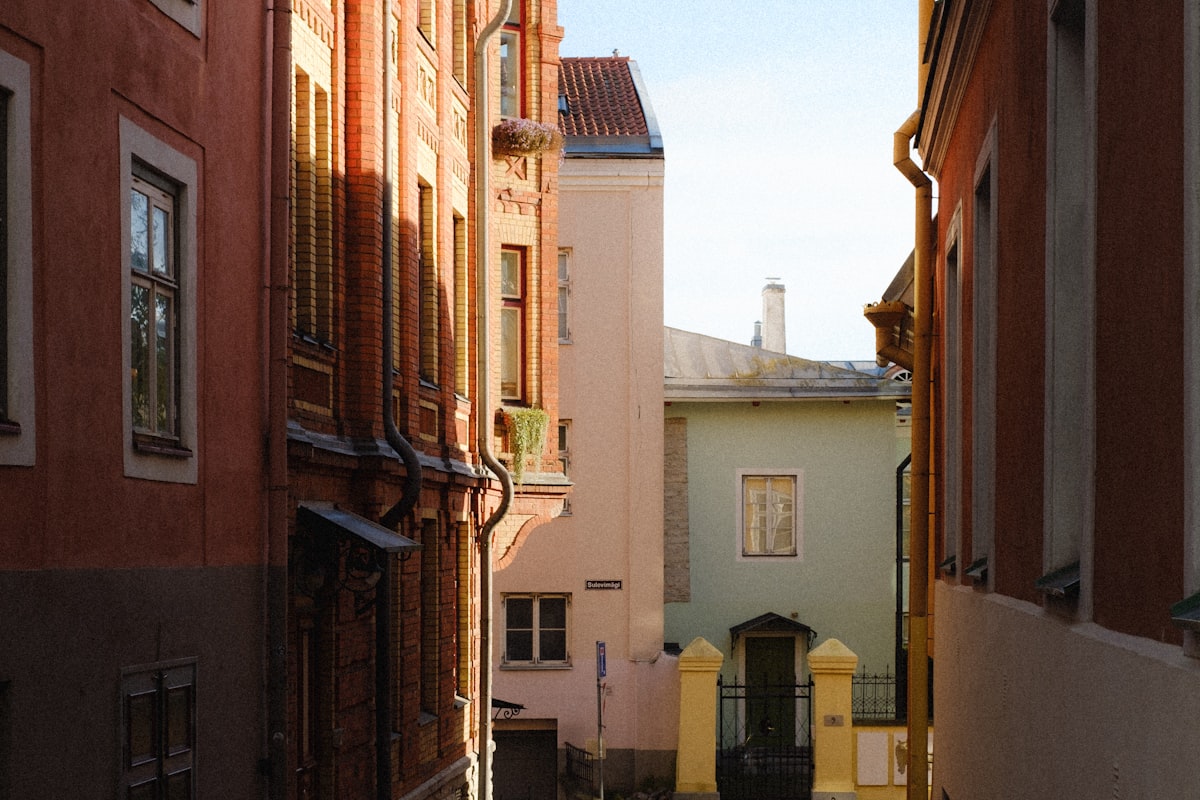 Tallinn old town aerial view